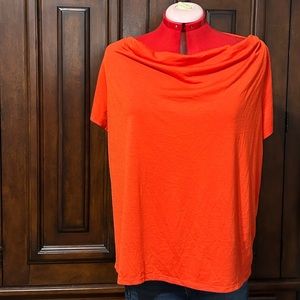 John Paul Richard Bold Orange Embellished  Short-Sleeve Tee. 3X. EUC.